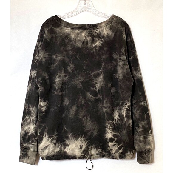 Jane and Delancey Sweatshirt Womens L Multicolor Gray Tie Dye Drawstring Waist - Picture 2 of 9